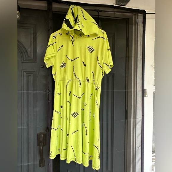 Disney Lime Green Nightmare Before Christmas Ooggie dress size 1 - Picture 1 of 5